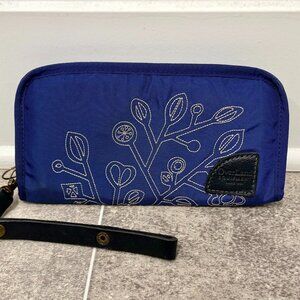 Overland Equipment blue zip handbag / wallet / clutch